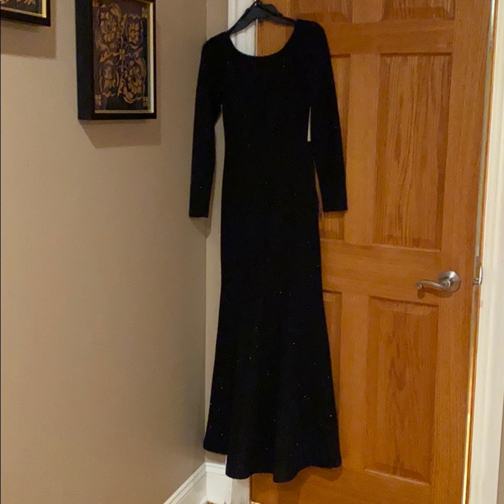 Eliza J black long sleeve dress